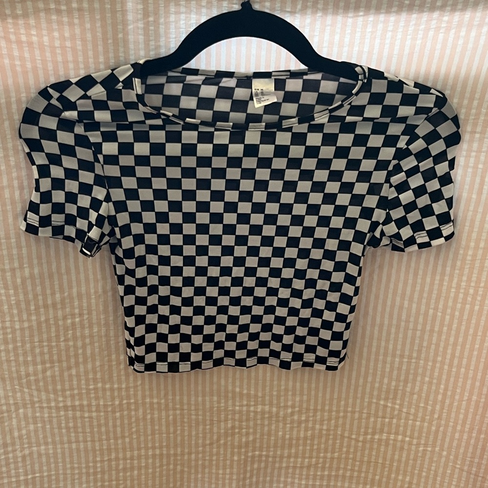 Checkered Crop Top